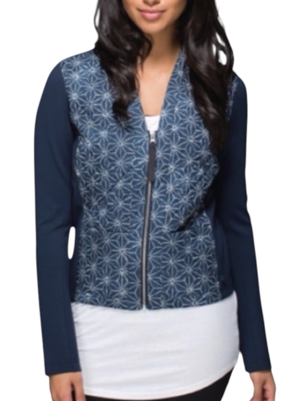 LULULEMON Cardigan and Again Exploded Sashiko Star in Inkwell Ghost/Inkwell 6